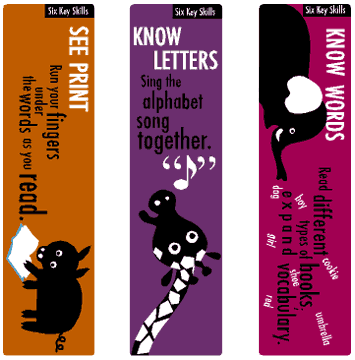 Early Literacy Bookmarks 1-3
